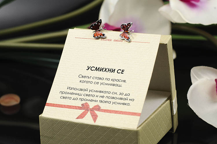 Сребърни обеци с реалистични пеперуди – снимка 4